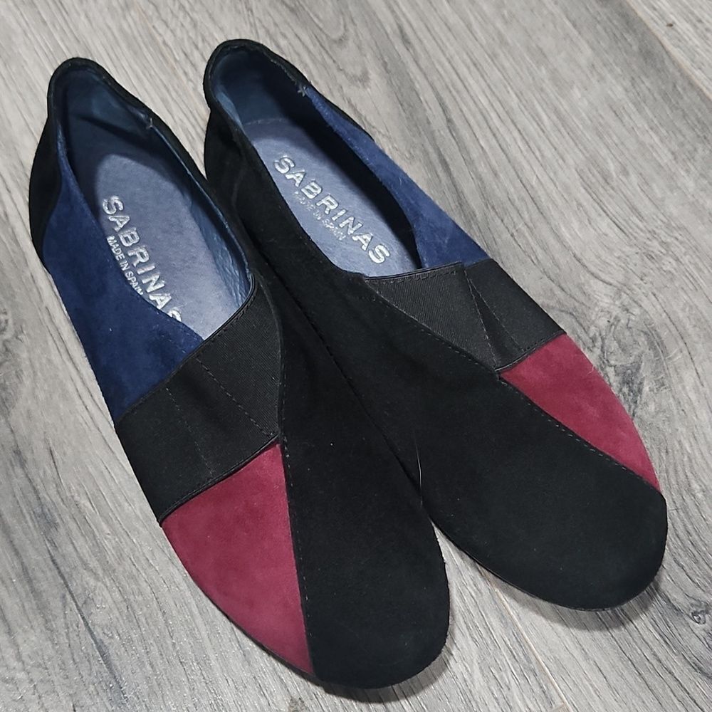 GUC Sabrinas Colorblock Suede Leather Loafers